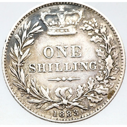 1209 - 1883 Silver Shilling of Queen Victoria. P&P Group 1 (£14+VAT for the first lot and £1+VAT for subseq... 