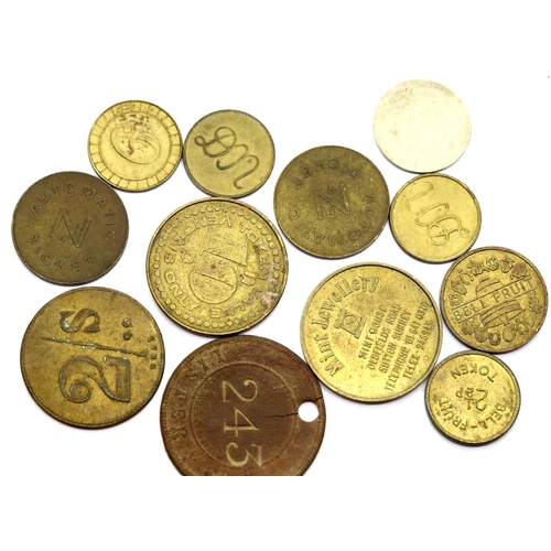 1219 - Miscellaneous tokens including a Lister Mining tally and events. P&P Group 1 (£14+VAT for the first ... 