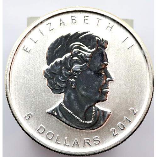 1222 - 2012 Canada 1 ounce fine silver Moose coin. P&P Group 1 (£14+VAT for the first lot and £1+VAT for su... 