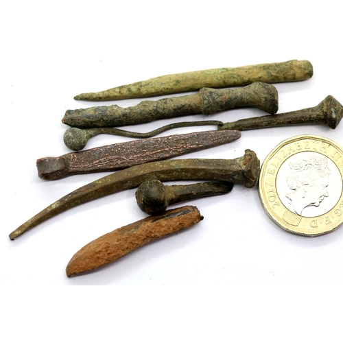 1253 - Bronze age - medieval tools, pins/implements. P&P Group 1 (£14+VAT for the first lot and £1+VAT for ... 