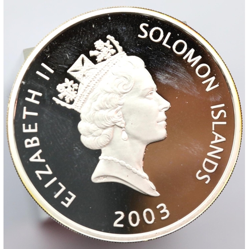 1217 - 2003 Solomon Islands History of Powered Flight solid 999 silver proof coin, Sikorsky V5-300. P&P Gro... 