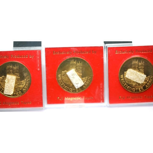 1232 - Three 1986 Royal Wedding Fuji Tapes medallions. P&P Group 1 (£14+VAT for the first lot and £1+VAT fo... 