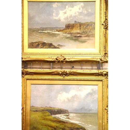 1651 - Charles Rutherford (Newcastle / North Shields 1854-1901), pair of coastal landscapes, each monogramm... 