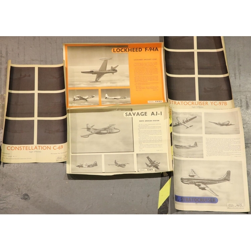 3024 - Lockheed Aircraft Association, five posters dating from 1949. P&P Group 1 (£14+VAT for the first lot... 