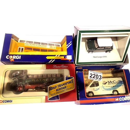 2203 - Four Corgi Classics vehicles including CC13304 Morris Dray Watneys. P&P Group 1 (£14+VAT for the fir... 