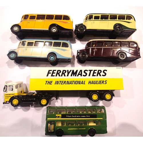 2221 - Four Corgi OB buses including Crosville, FerryMasters arctic and Metrobus. P&P Group 2 (£18+VAT for ... 