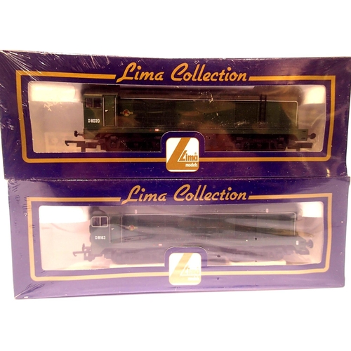 2233 - Lima L205031 Class 20 twin pack D8020 and D8163, both BR Green, factory sealed box. P&P Group 1 (£14... 