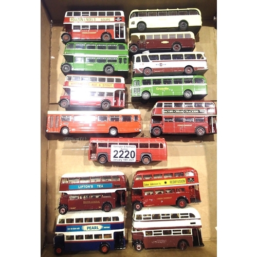 2220 - Ten OO scale buses and coaches including four white metal kit built, Ambrico, Westward etc. P&P Grou... 