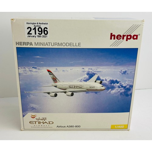 2196 - Herpa Wings 1:400 Scale Aircraft Diecast Model Aircraft - In Boxed (ALL WHEELS PRESENT & OK) P&P Gro... 