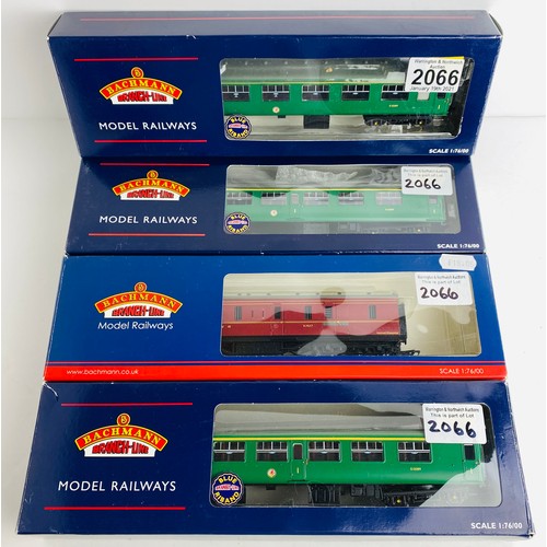 2066 - 4x Bachmann OO Gauge Assorted Coaches - All Boxed P&P Group 1 (£14+VAT for the first lot and £1+VAT ... 