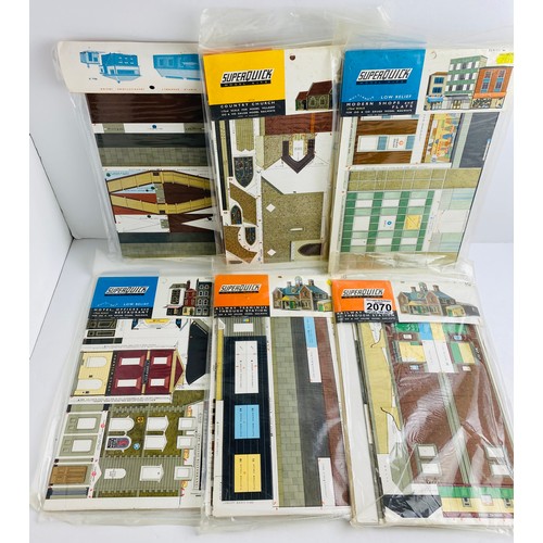 2070 - 9x Superquick OO Gauge Card Building Kits P&P Group 1 (£14+VAT for the first lot and £1+VAT for subs... 