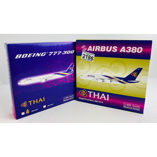 2186 - 2x Phoenix 1:400 Scale Aircraft Diecast Model Aircraft - In Boxes (ALL WHEELS PRESENT & OK) P&P Grou... 