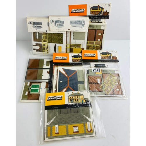 2078 - 7x Superquick OO Gauge Card Building Kits  P&P Group 1 (£14+VAT for the first lot and £1+VAT for sub... 