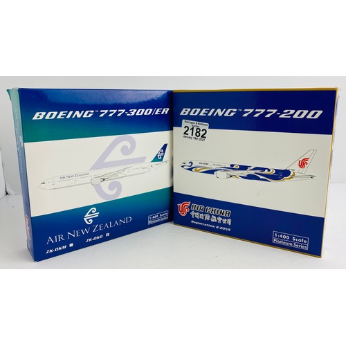 2182 - 2x Phoenix 1:400 Scale Aircraft Diecast Model Aircraft - In Boxes (ALL WHEELS PRESENT & OK) P&P Grou... 