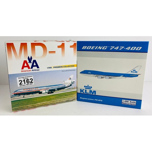 2162 - 2x Dragon Wings / Phoenix 1:400 Scale Aircraft Diecast Model Aircraft - In Boxes (ALL WHEELS PRESENT... 