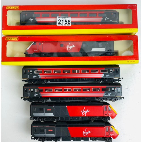 2158 - Hornby OO Virgin 4x Car HST Unboxed & 1x DVT & Additional Coach Boxed P&P Group 2 (£18+VAT for the f... 