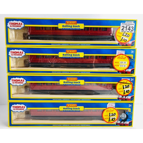 2143 - 4x Hornby R9702 Thomas & Friends OO Gauge Spencers Coaches  All Boxed New Ex Shop Stock P&P Group 1 ... 