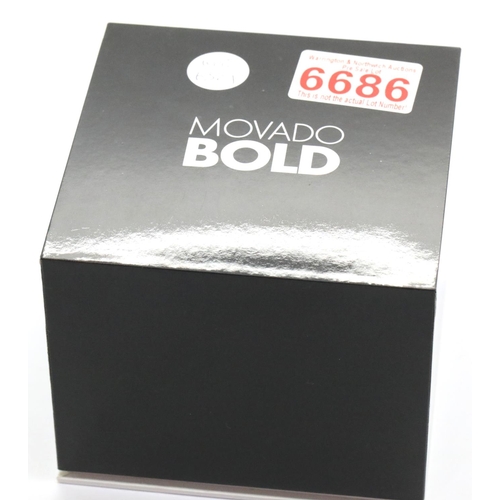 1092 - Gents Movado Bold wristwatch with rubber strap, new and boxed. P&P Group 1 (£14+VAT for the first lo... 