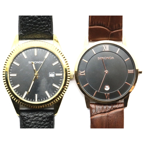 1110 - Two gents Sekonda wristwatches, working at lotting. P&P Group 1 (£14+VAT for the first lot and £1+VA... 