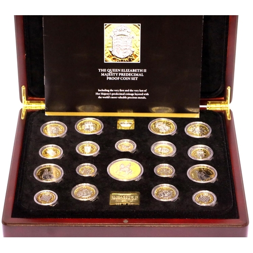 1143 - The Queen Elizabeth II Majesty limited edition Pre-Decimal proof coin set, 89/300. P&P Group 2 (£18+... 