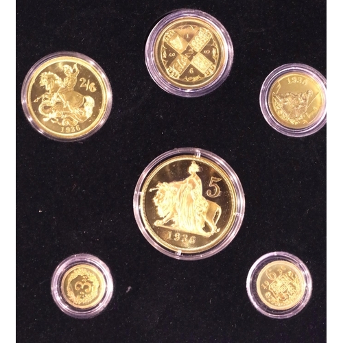 1145 - Cased Edward VIII 1936 New Strike Pattern coin set in gold plated sterling silver. P&P Group 2 (£18+... 