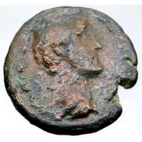 1152 - Roman Antoninus Pius As with rare temple reverse. P&P Group 1 (£14+VAT for the first lot and £1+VAT ... 