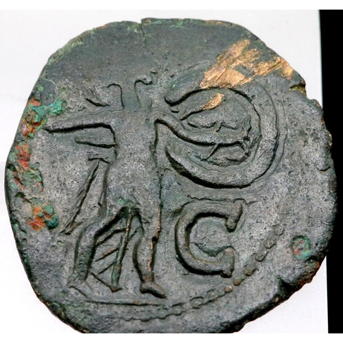 1153 - Roman bronze Barbarate AE2 imitation of Claudius. P&P Group 1 (£14+VAT for the first lot and £1+VAT ... 