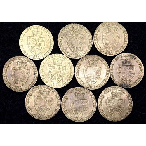 1157 - Collection of ten Georgian Guinea gaming tokens by Fattorini, Bradford. P&P Group 1 (£14+VAT for the... 