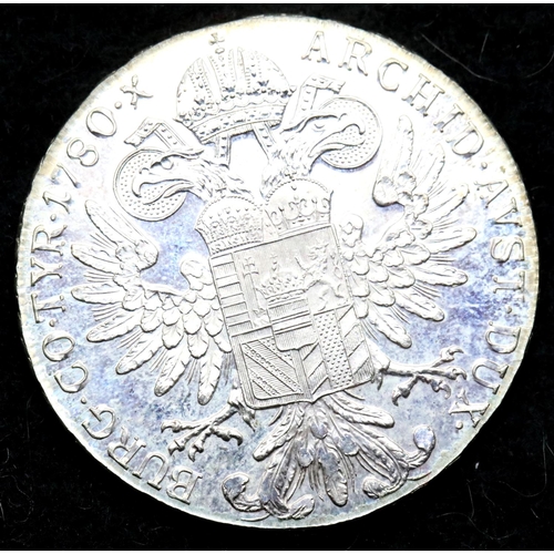 1160 - Later struck silver Maria Theresa Thaler coin. P&P Group 1 (£14+VAT for the first lot and £1+VAT for... 