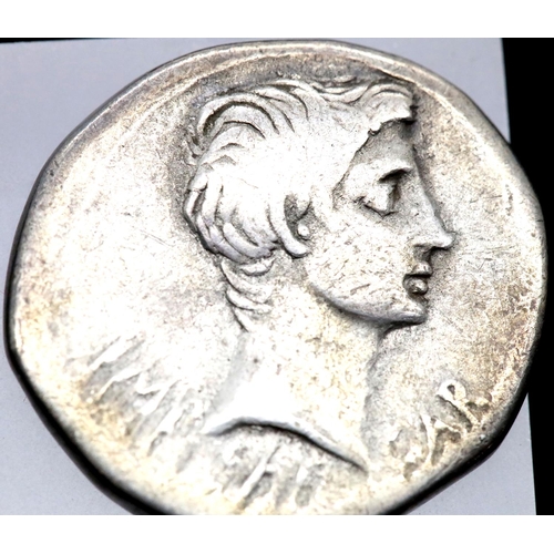 1164 - Roman silver cistophorus of Emperor Octavian Augustus. P&P Group 1 (£14+VAT for the first lot and £1... 