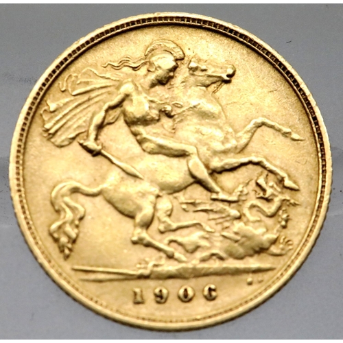 1165 - Edward VII 1904 half sovereign. P&P Group 1 (£14+VAT for the first lot and £1+VAT for subsequent lot... 