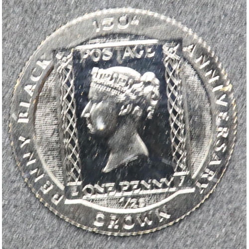 1175 - The Worlds First Blackened Penny Black Coin in Gold, (1/25 oz), with Worlds First Postage Stamp, the... 