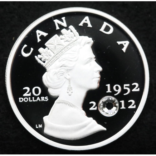 1193 - Two cased coins, Canada $20 silver proof and Gibraltar silver £5. P&P Group 1 (£14+VAT for the first... 