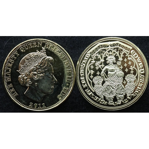 1212 - William and Kate plated crown and a Millionaire coin. P&P Group 1 (£14+VAT for the first lot and £1+... 