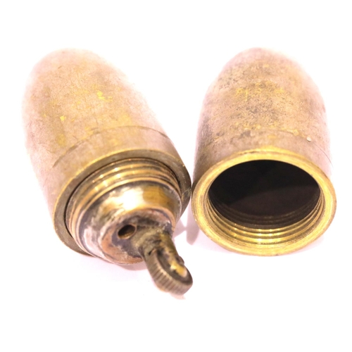 1231 - Brass shell case formed Trench Art lighter. P&P Group 1 (£14+VAT for the first lot and £1+VAT for su... 