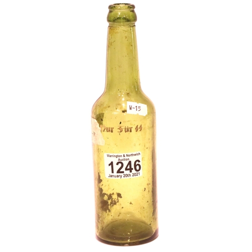 1246 - WWII Waffen SS Nur Fur SS, Only for SS beer bottle. P&P Group 1 (£14+VAT for the first lot and £1+VA... 