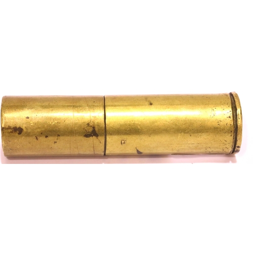 1247 - Brass shell case formed Trench Art lighter. P&P Group 1 (£14+VAT for the first lot and £1+VAT for su... 