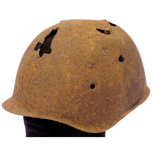 1264 - WWII Russian helmet found in former Stalingrad, now Volgograd Russia. P&P Group 2 (£18+VAT for the f... 