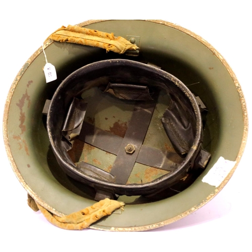 1266 - WWII British Helmet dated 1939 with insignia of a Gurkha unit. P&P group 2 (£18+VAT for the first lo... 