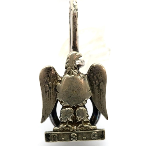 1287 - Royal Scots Greys silver clip mounted badge. P&P Group 1 (£14+VAT for the first lot and £1+VAT for s... 