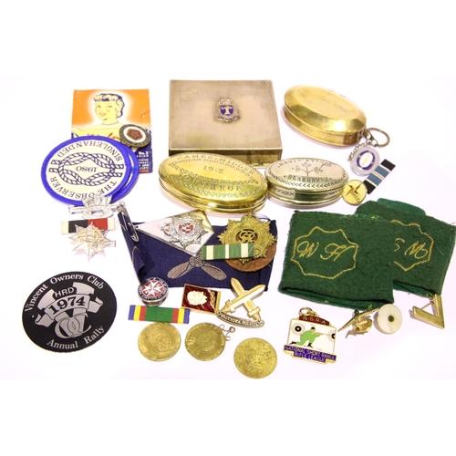 1288 - Mixed items including militaria snuff boxes. Not available for in-house P&P, contact Paul O'Hea at M... 