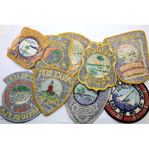 1298 - A collection of mostly American Police Department sleeve patches, including Orlando, Sarasota and La... 