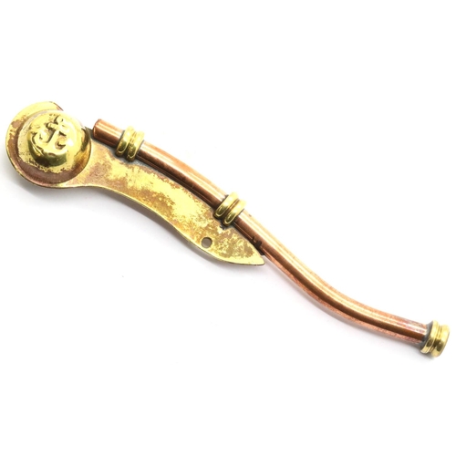 1294 - Brass and copper Bosons whistle, L: 12 cm. P&P Group 1 (£14+VAT for the first lot and £1+VAT for sub... 