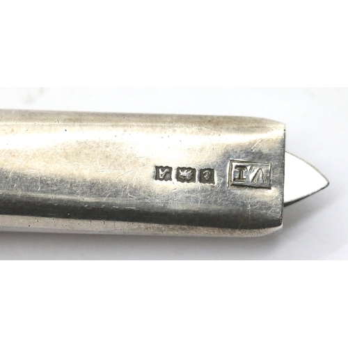 1317 - Hallmarked silver propelling penknife by Vernons, L: 11 cm. P&P Group 1 (£14+VAT for the first lot a... 