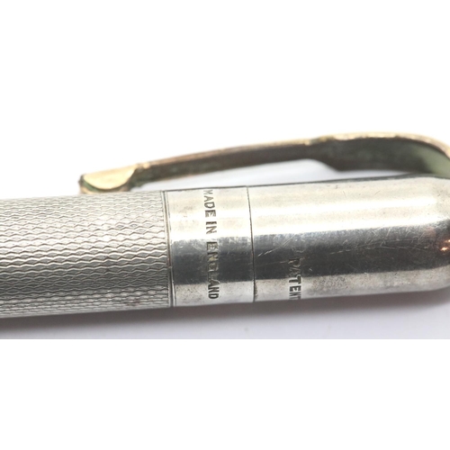 1317 - Hallmarked silver propelling penknife by Vernons, L: 11 cm. P&P Group 1 (£14+VAT for the first lot a... 