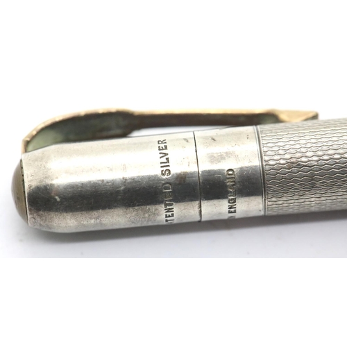 1317 - Hallmarked silver propelling penknife by Vernons, L: 11 cm. P&P Group 1 (£14+VAT for the first lot a... 