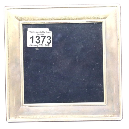 1373 - Contemporary hallmarked silver picture frame, marks indistinct, 18 x 18 cm. P&P Group 1 (£14+VAT for... 