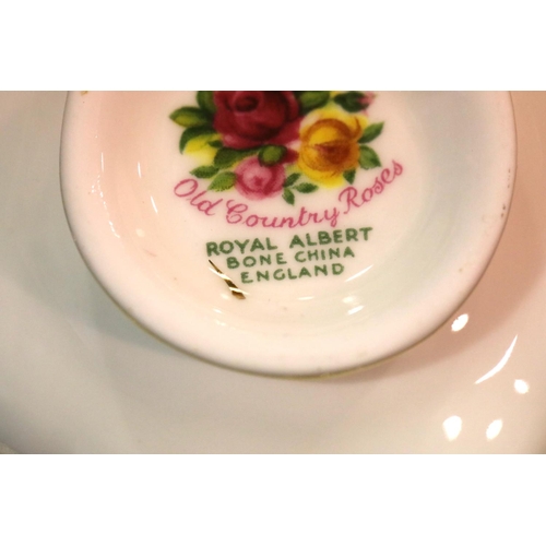 1404 - Royal Albert Old Country Roses dinner and tea ware with gilt, mix of first and seconds quality, 74 p... 