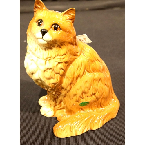 1412 - Beswick ceramic cat no 1867, Ginger, H: 22 cm. P&P Group 2 (£18+VAT for the first lot and £3+VAT for... 