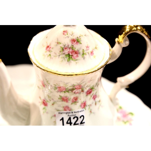 1422 - Sixteen items of Paragon Mayflower pattern dinnerware and a Victoriana Rose coffee pot. P&P Group 3 ... 